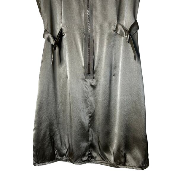 Society for Rational Dress Silk Mini Dress Sz S Sleeveless Taupe Party Cocktail - Picture 3 of 8
